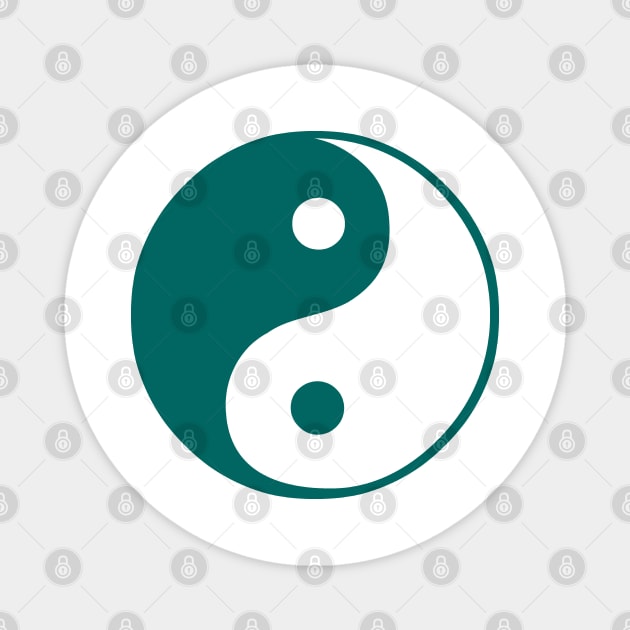 Teal yin yang design Magnet by Made the Cut